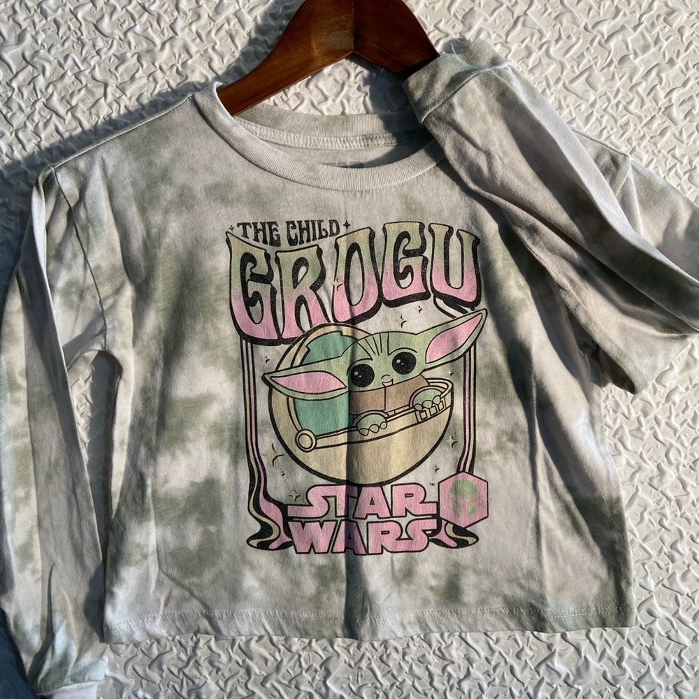 Star Wars Baby Yoda Graphic T-Shirt Girls 6X Tie Dye